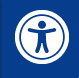 Logo de acessibilidade que abre um menu de opções visuais